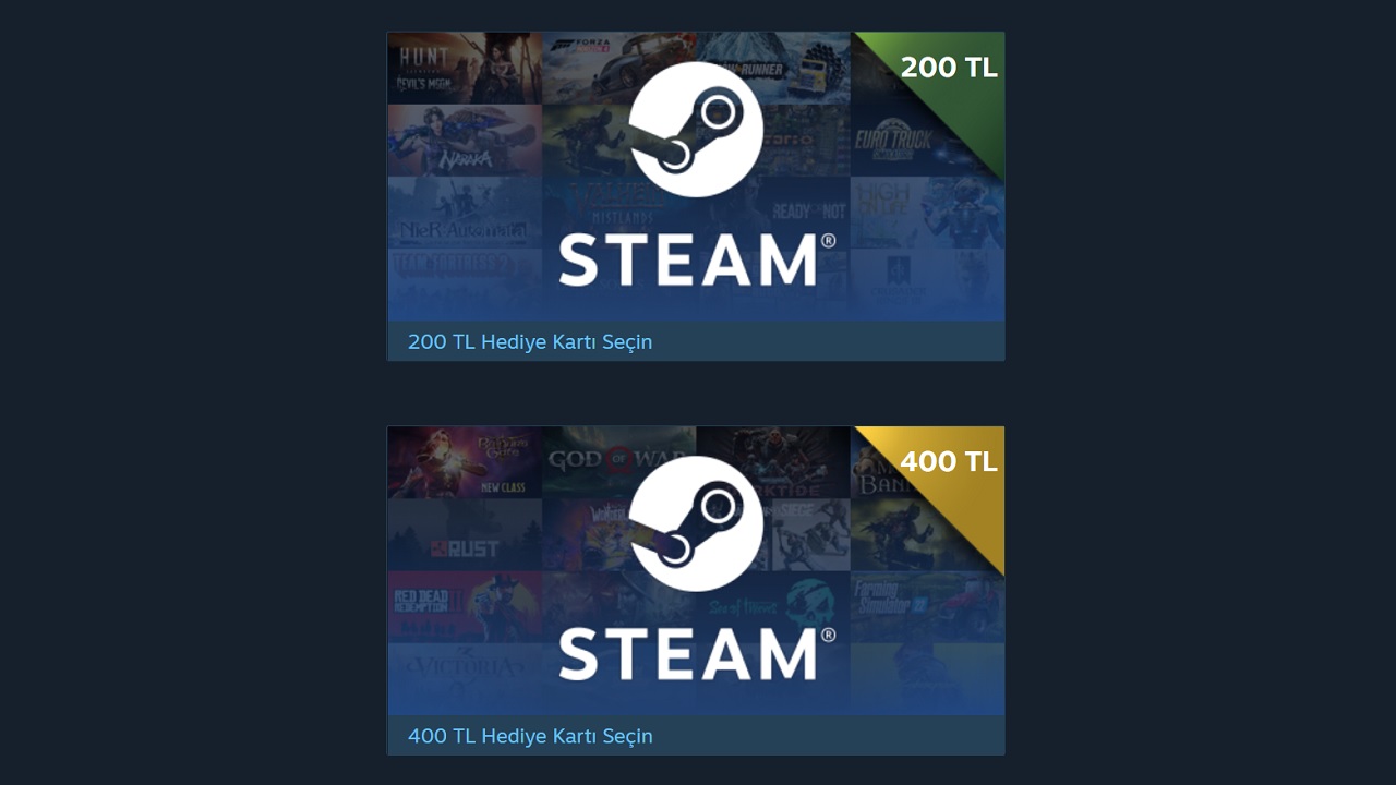 steam hediye kartı