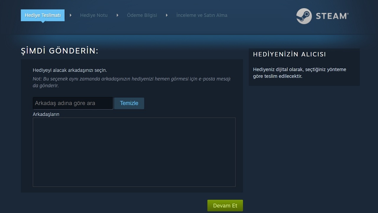 steam hediye kartı