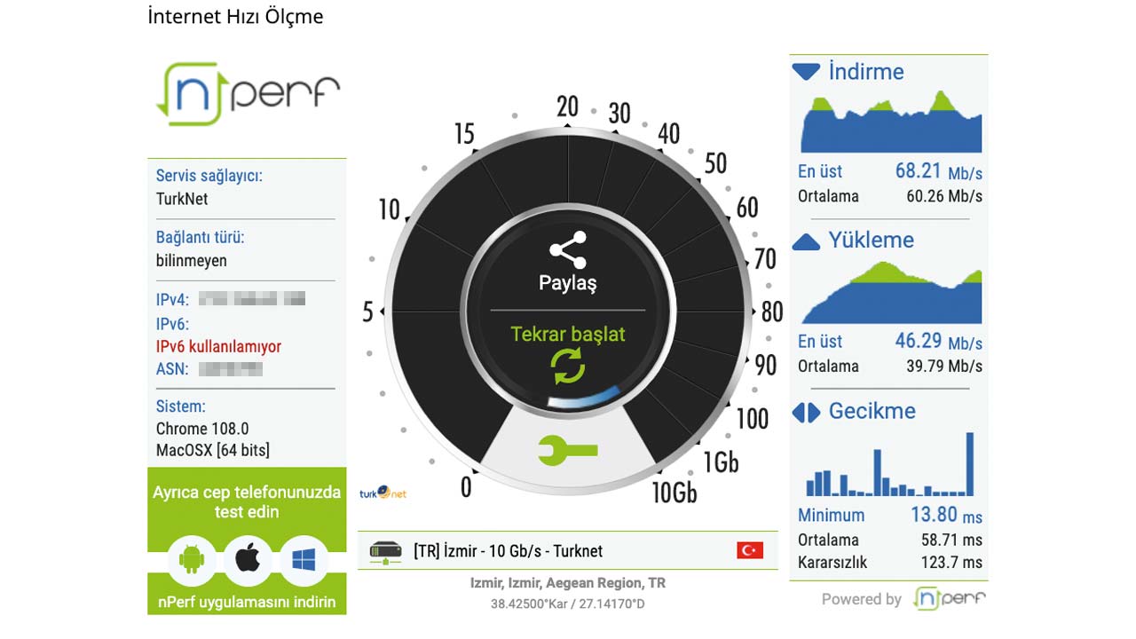 internet hız testi